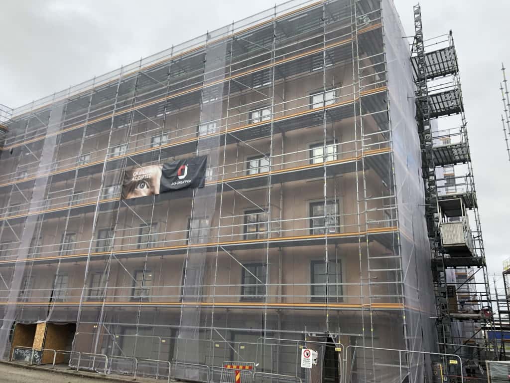 Byggställning vid Amerikahuset, Göteborg
